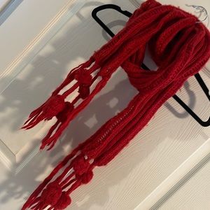 maurices red knit scarf❣️
